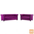 Komplet Chesterfield kavčev 2 kosa obloga iz žameta