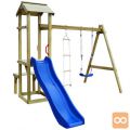 Igralo s toboganom, gugalnico, lestvijo 238x228x218 cm FSC