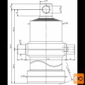 Cilinder teleskopski, 5stopenj, 16t, 1870mm, z luknjo 4050F