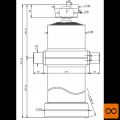 Cilinder teleskopski, 4stopnje, 20t, 1680mm, s kroglo 4046S