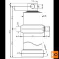 Cilinder teleskopski, 4stopnje, 20t, 1680mm, z luknjo 4046F