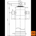 Cilinder teleskopski, 4stopnje, 7t, 1990mm, z luknjo 3069F