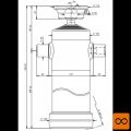 Cilinder teleskopski, 5stopenj, 8t, 1315mm, s kroglo 3097S