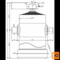 Cilinder teleskopski, 9stopenj, 20t, 4265mm, s kroglo 9017S