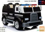 Otroški policijski tovornjak na akumulator DVOSED + daljinec