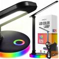 9W LED RGB touch namizna svetilka USB črna