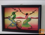 Umetnina v afriškem stilu TINGATINGA 33x22 (cm)