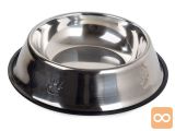 Inox kovinska skleda za mačke in pse 1,3L