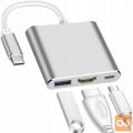 Adapter 3v1 USB 3.0 USB-C HDMI na USB-C