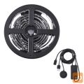 Baseus set USB LED trak RGB 1,5m črn +daljinski upravljalnik