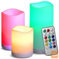 Set 3 velikih LED sveč RGB + daljinski upravljalnik