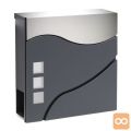 Nabiralnik inox z režo za časopis antracit