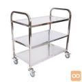 Inox servirni voziček 3 police 150kg – kuhinjski voziček