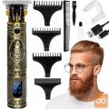 RETRO aku. strižnik za lase in brado–prirezovalnik LCD