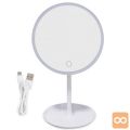 USB touch kozmetično ogledalo z LED osvetlitvijo na stojalu